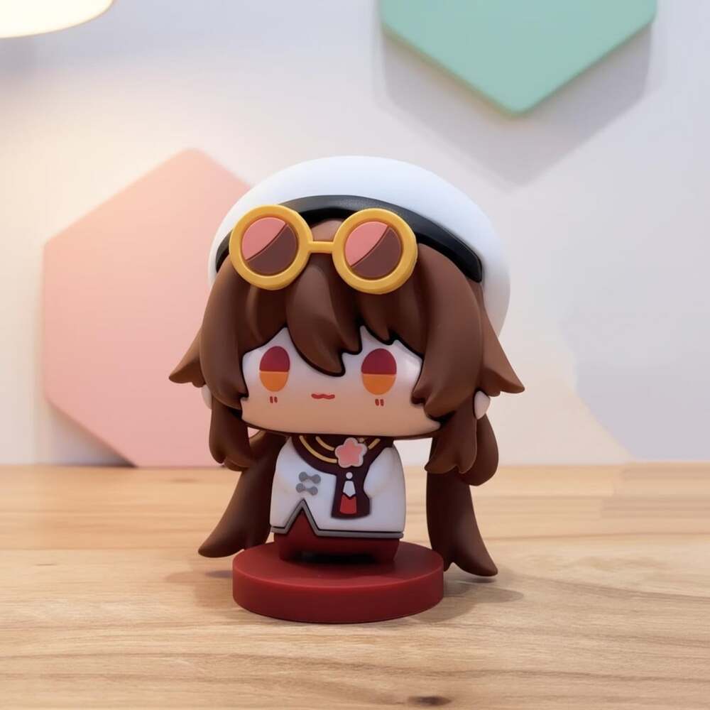 Genshin Impact Hu Tao 6.5Cm Figure - Chibi PVC Mini Statue - Liyue Director Desk
